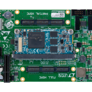 Top view of Critical Link's MitySOM-5CSx Development Kit featuring Altera Cyclone V SoC system on modules