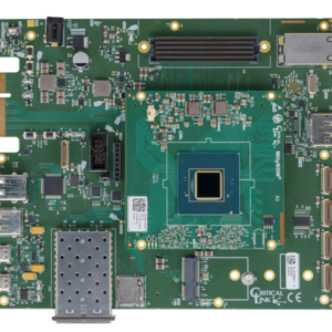 Top view of Critical Link's MitySOM-A5E Development Kit featuring the Altera Agilex 5 FPGA