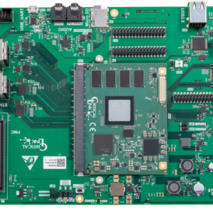 Top side view of Critical Link's MitySOM-AM57(F) Development Kit