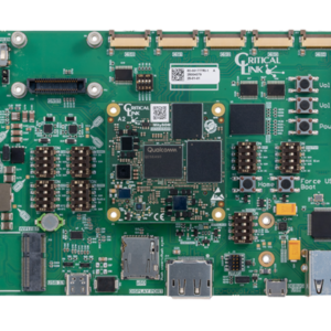 Top view of Critical Link's MitySOM-QC6490/5430 Development Kit featuring the Qualcomm Dragonwing QCS6490 or QCS5430 processor